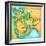 Map of the Middle East-Jennifer Thermes-Framed Premium Photographic Print