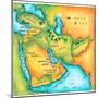 Map of the Middle East-Jennifer Thermes-Mounted Photographic Print