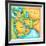 Map of the Middle East-Jennifer Thermes-Framed Photographic Print