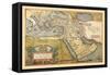 Map of the Middle East-Abraham Ortelius-Framed Stretched Canvas