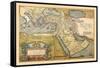 Map of the Middle East-Abraham Ortelius-Framed Stretched Canvas