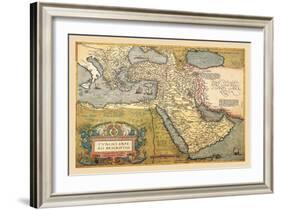 Map of the Middle East-Abraham Ortelius-Framed Art Print