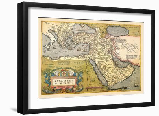 Map of the Middle East-Abraham Ortelius-Framed Art Print