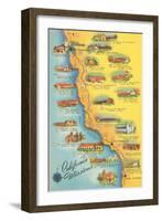 Map of the Missions, California-null-Framed Art Print