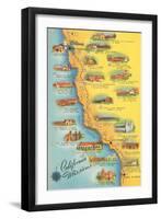 Map of the Missions, California-null-Framed Art Print