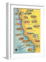 Map of the Missions, California-null-Framed Art Print