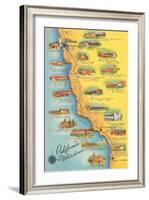 Map of the Missions, California-null-Framed Art Print