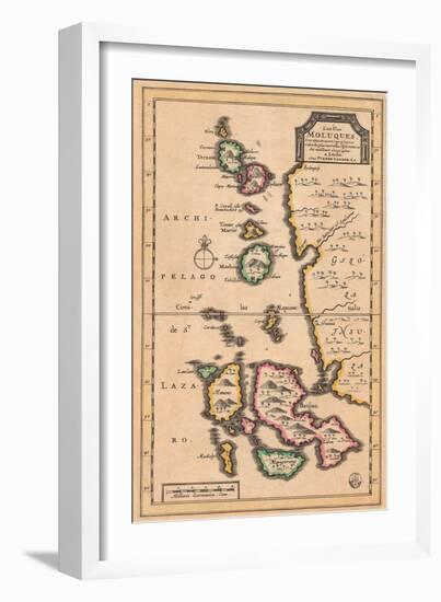 Map of the Molucca Islands (Modern Indonesia), C.1707 (Coloured Engraving)-Pieter Van Der Aa-Framed Giclee Print