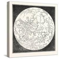 Map of the Moon 1833-null-Stretched Canvas