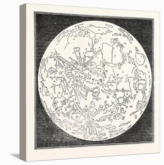 Map of the Moon 1833-null-Stretched Canvas