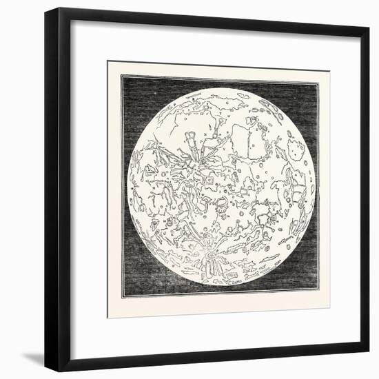 Map of the Moon 1833-null-Framed Giclee Print