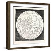 Map of the Moon 1833-null-Framed Giclee Print