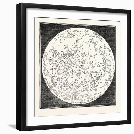 Map of the Moon 1833-null-Framed Giclee Print