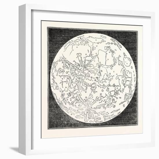 Map of the Moon 1833-null-Framed Giclee Print