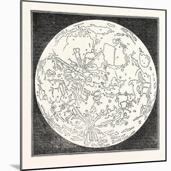 Map of the Moon 1833-null-Mounted Giclee Print