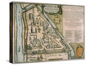 Map of the Moscow Kremlin (Castellum Urbis Moskva), Russia, 1597-Willem Janszoon Blaeu-Stretched Canvas