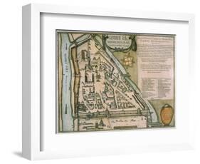 Map of the Moscow Kremlin (Castellum Urbis Moskva), Russia, 1597-Willem Janszoon Blaeu-Framed Giclee Print