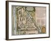 Map of the Moscow Kremlin (Castellum Urbis Moskva), Russia, 1597-Willem Janszoon Blaeu-Framed Giclee Print