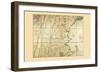 Map of the Most Inhabited Part of New England-T. Jefferys-Framed Art Print