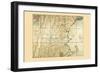 Map of the Most Inhabited Part of New England-T. Jefferys-Framed Art Print