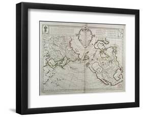 Map of the New Discoveries to the North of the South Seas, 1750-Guillaume Delisle-Framed Premium Giclee Print