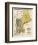 Map of the New England or Eastern States, c.1839-Samuel Augustus Mitchell-Framed Art Print