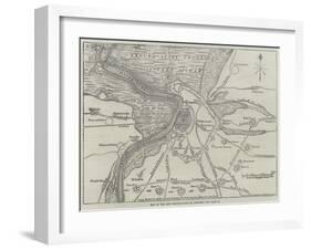 Map of the New Fortifications of Antwerp-John Dower-Framed Giclee Print