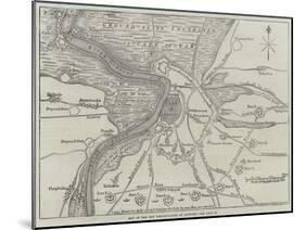 Map of the New Fortifications of Antwerp-John Dower-Mounted Giclee Print