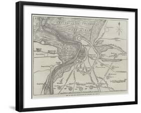 Map of the New Fortifications of Antwerp-John Dower-Framed Giclee Print