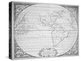 Map of the New World 1587-Richard Hakluyt-Stretched Canvas