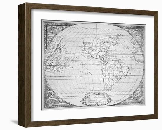 Map of the New World 1587-Richard Hakluyt-Framed Giclee Print