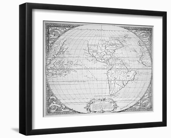 Map of the New World 1587-Richard Hakluyt-Framed Giclee Print