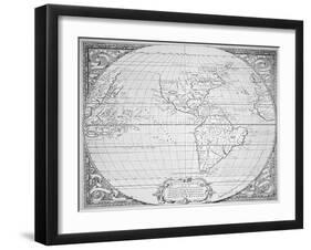 Map of the New World 1587-Richard Hakluyt-Framed Giclee Print