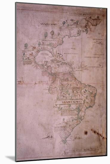 Map of the New World, C.1532-null-Mounted Giclee Print