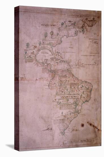 Map of the New World, C.1532-null-Stretched Canvas