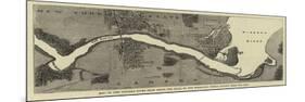 Map of the Niagara River from Above the Falls to the Whirlpool Where Captain Webb Was Lost-null-Mounted Giclee Print