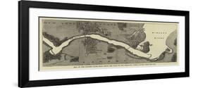 Map of the Niagara River from Above the Falls to the Whirlpool Where Captain Webb Was Lost-null-Framed Giclee Print