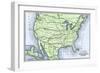 Map of the North American Transcontinental Railways, 1800s-null-Framed Giclee Print