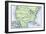 Map of the North American Transcontinental Railways, 1800s-null-Framed Premium Giclee Print