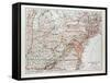 Map of the North East of the United States of America 1899-null-Framed Stretched Canvas