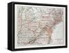 Map of the North East of the United States of America 1899-null-Framed Stretched Canvas