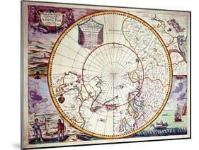 Map of the North Pole-John Seller-Mounted Giclee Print