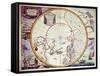 Map of the North Pole-John Seller-Framed Stretched Canvas