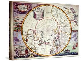 Map of the North Pole-John Seller-Stretched Canvas