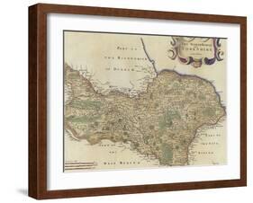 Map of the North Riding of Yorkshire-Robert Morden-Framed Giclee Print