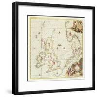 Map of the North Sea, c.1675-Frederick de Wit-Framed Giclee Print