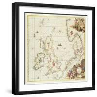 Map of the North Sea, c.1675-Frederick de Wit-Framed Giclee Print