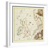 Map of the North Sea, c.1675-Frederick de Wit-Framed Giclee Print