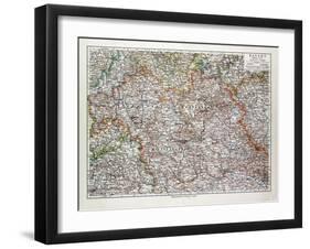 Map of the Northern Part of Bavaria, Germany, 1899-null-Framed Giclee Print