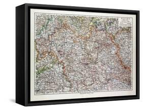 Map of the Northern Part of Bavaria, Germany, 1899-null-Framed Stretched Canvas
